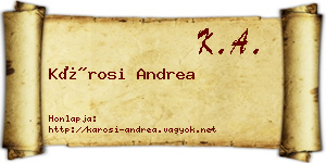 Károsi Andrea névjegykártya