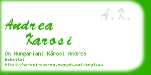 andrea karosi business card